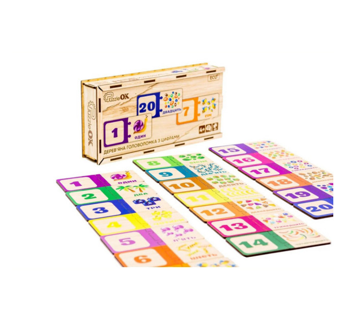 Деревянная головоломка-пазл с цифрами Puz-53322