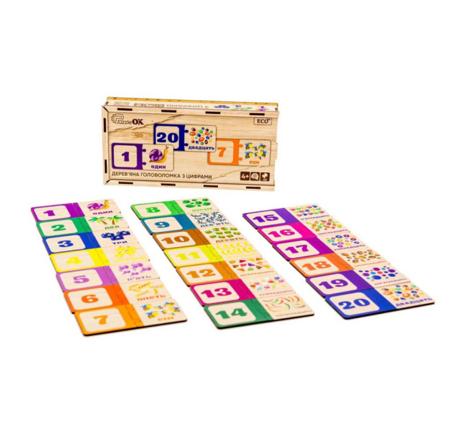 Деревянная головоломка-пазл с цифрами Puz-53322