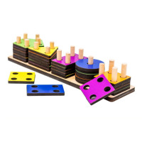 Детский деревянный сортер Фигуры Монтессори Puz-90320