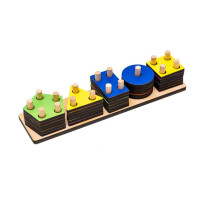 Детский деревянный сортер Фигуры Монтессори Puz-90320