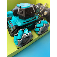 Танк на радиоуправлении KT907A(Turquoise) стреляет гелем, звук, свет
