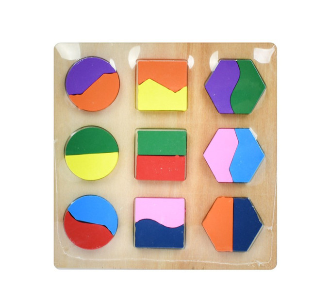 Детский деревянный сортер "Геометрика" MD 1545-3, 9 фигурок