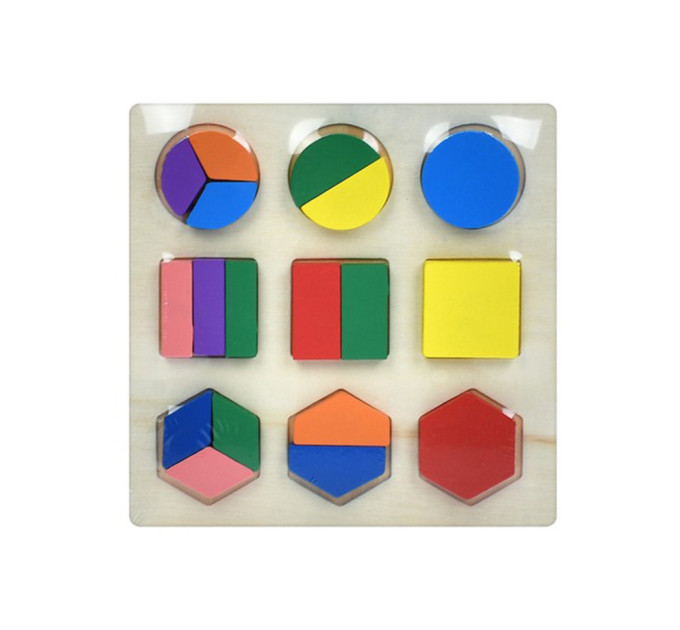 Детский деревянный сортер "Геометрика" MD 1545-2, 9 фигурок