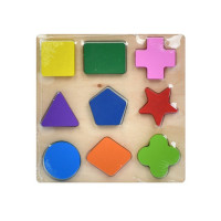 Детский деревянный сортер "Геометрика" MD 1545-1, 9 фигурок
