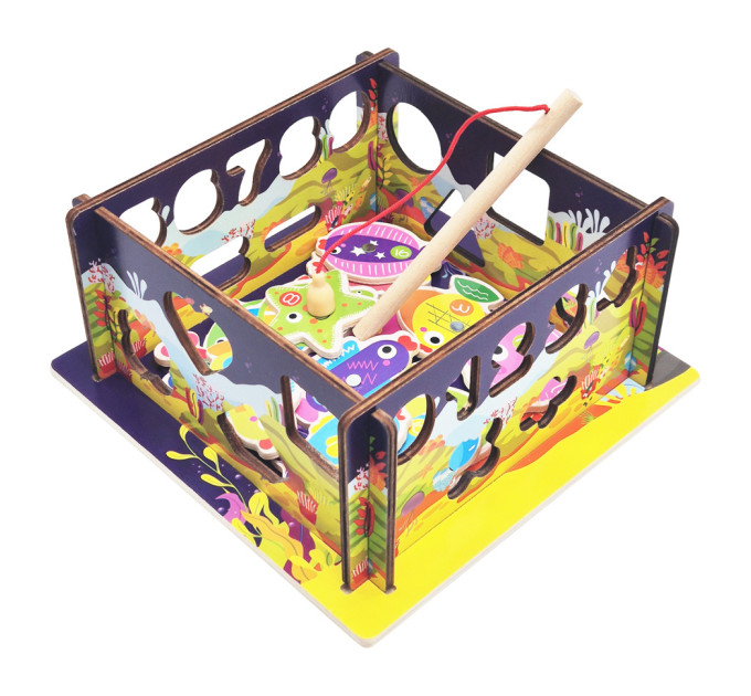 Деревянный сортер-рыбалка "Океан" C 61739 стены-конструктор, математический и фигурный