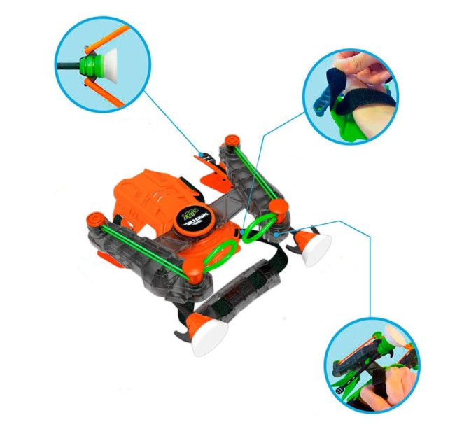 Игрушечный лук на запястье WRIST BOW Zing AS140O, 3 стрелы