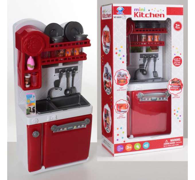 Игровой набор кухонной мебели для кукол 66081-2 с продуктами