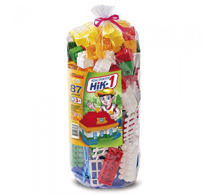 Конструктор с крупными деталями  „НИК – 1” 70880, 87 запчастей