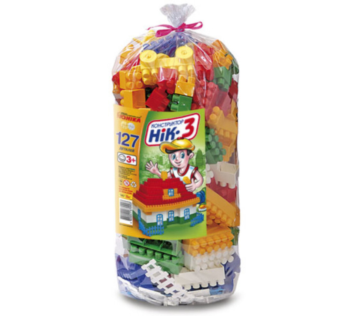 Конструктор с крупными деталями „НИК – 3” 70903, 127 элементов