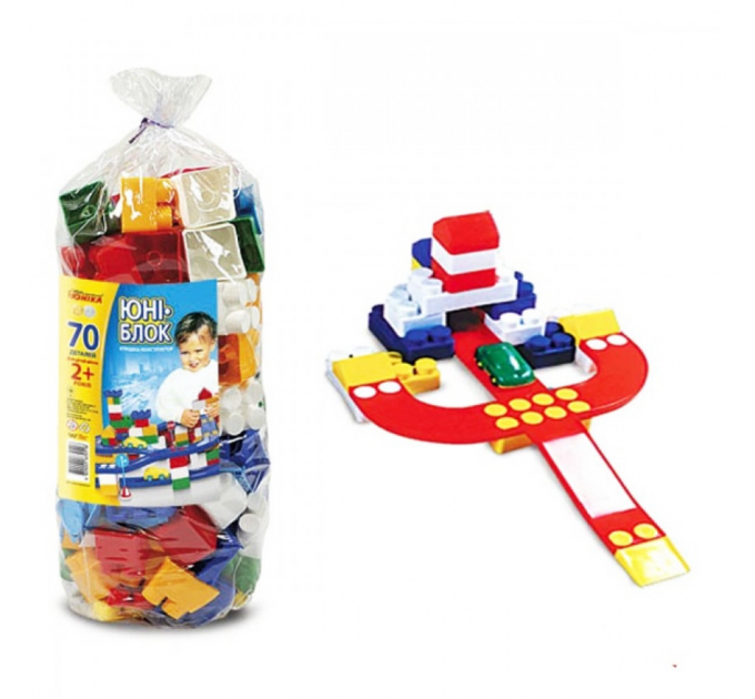 Дитячий конструктор „Юні-блок”-70 70118 із 70 великих деталей