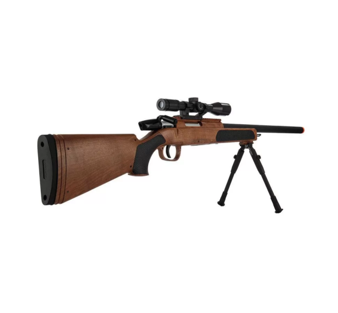 Детская игрушечная снайперская винтовка CYMA ZM51W с прицелом и лазером