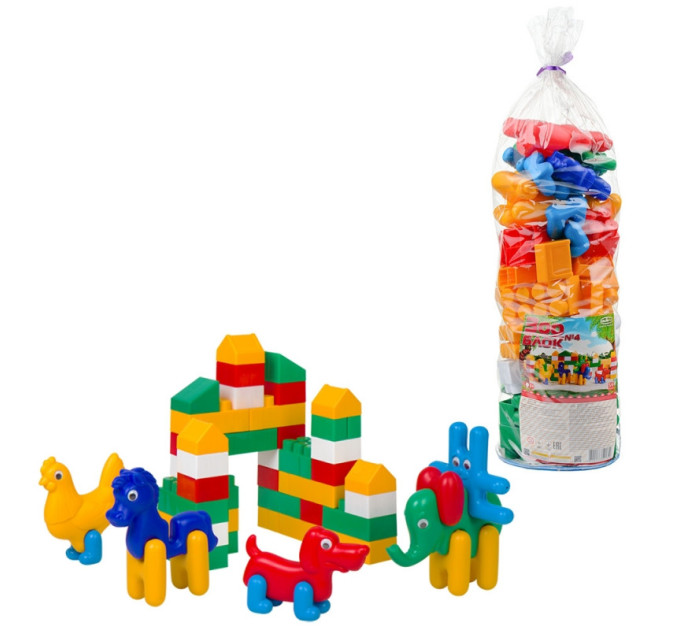 Детский конструктор с большими деталями "Зоо Блок" №4 1890, 59 деталей