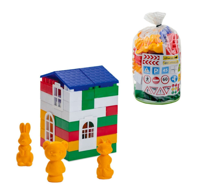 Детский конструктор "Лидер" №1 1-219, 50 крупных деталей