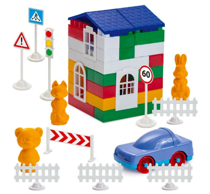 Детский конструктор "Лидер" №2 1-220, 80 крупных деталей