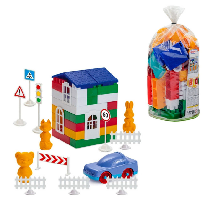 Детский конструктор "Лидер" №2 1-220, 80 крупных деталей