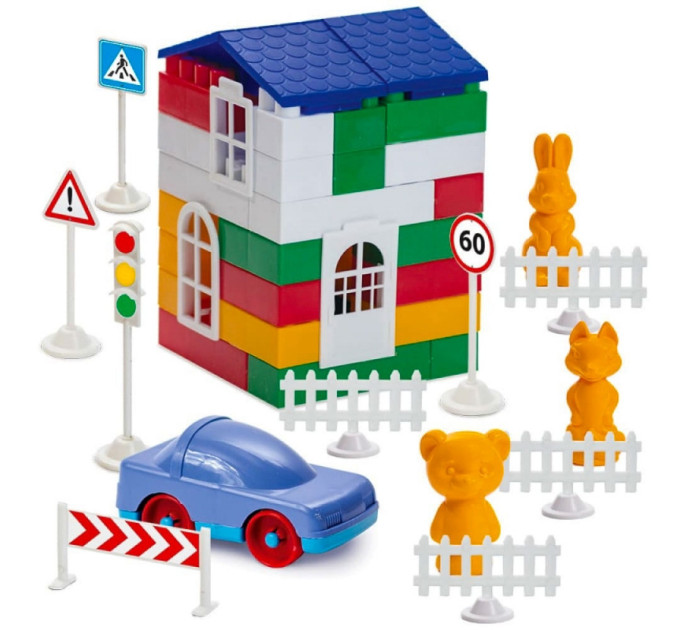 Детский конструктор "Лидер" №3 1-052, 100 крупных деталей