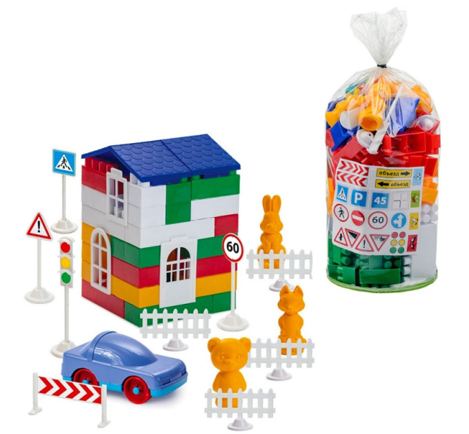 Детский конструктор "Лидер" №3 1-052, 100 крупных деталей