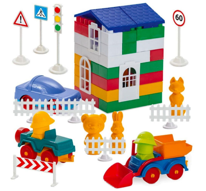 Детский конструктор "Лидер" №4 1-053, 150 крупных деталей