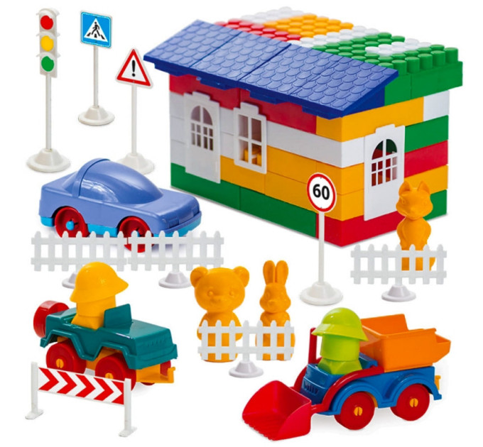 Детский конструктор "Лидер" №5 1-054, 200 крупных деталей