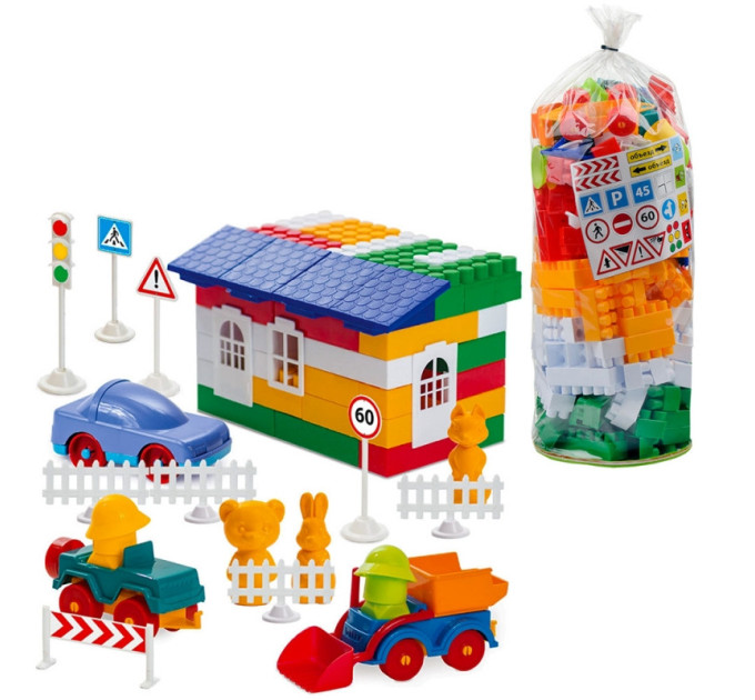 Детский конструктор "Лидер" №5 1-054, 200 крупных деталей