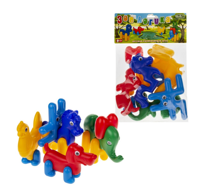 Детский конструктор-пазл "Зоо-Логика": зверюшки 1647 из 13 деталей