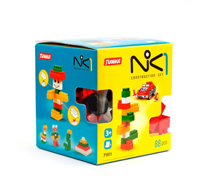 Конструктор детский "NIK-1" 71511, 88 крупных деталей