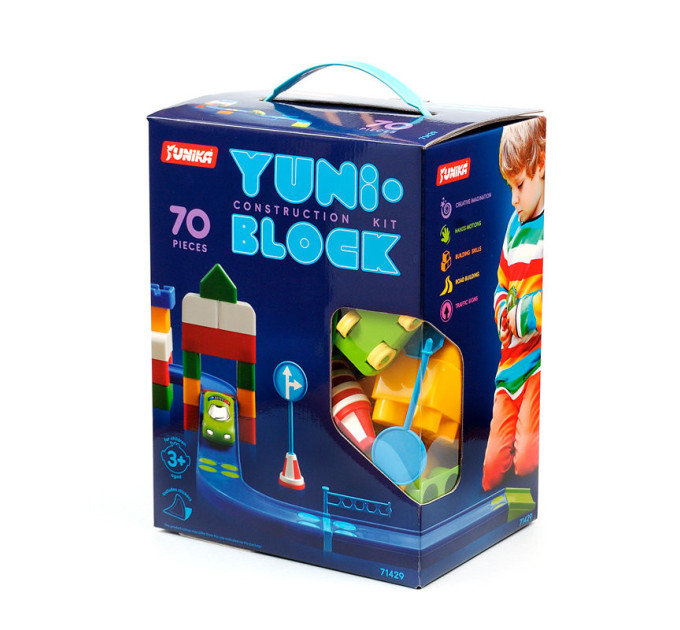 Конструктор дитячий "YUNI-BLOK" 71429, 70 великих деталей