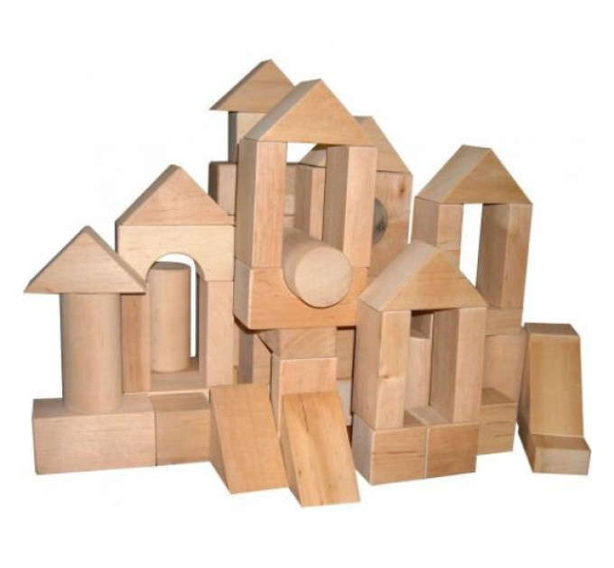 Дитячий дерев'яний конструктор "Містечко №2" 11232, 53 деталі