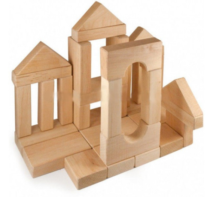 Детский деревянный конструктор "Городок №1" 11231, 35 деталей