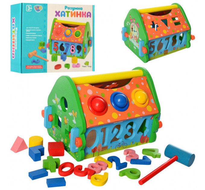 Развивающая игрушка сортер стучалка MD 2367 деревянная