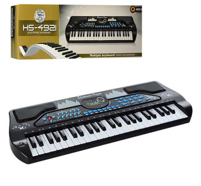 Детский синтезатор с микрофоном HS4921 от сети