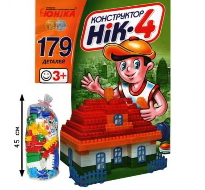 Дитячий конструктор НІК-4 70910, 179 великих деталей