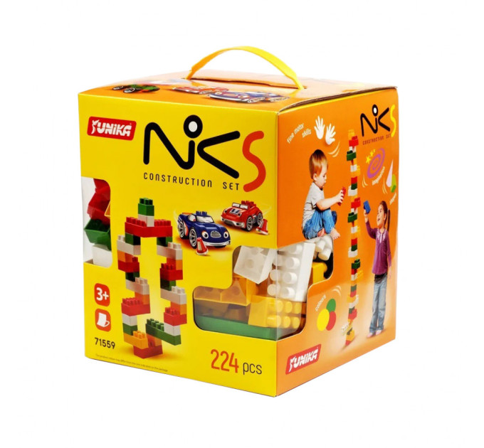 Детский конструктор с крупными деталями "NIK-5" 71559, 224 детали