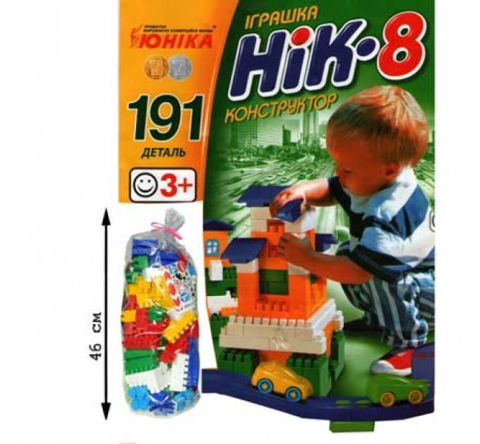 Детский конструктор НИК-8 70958, 191 большая деталь