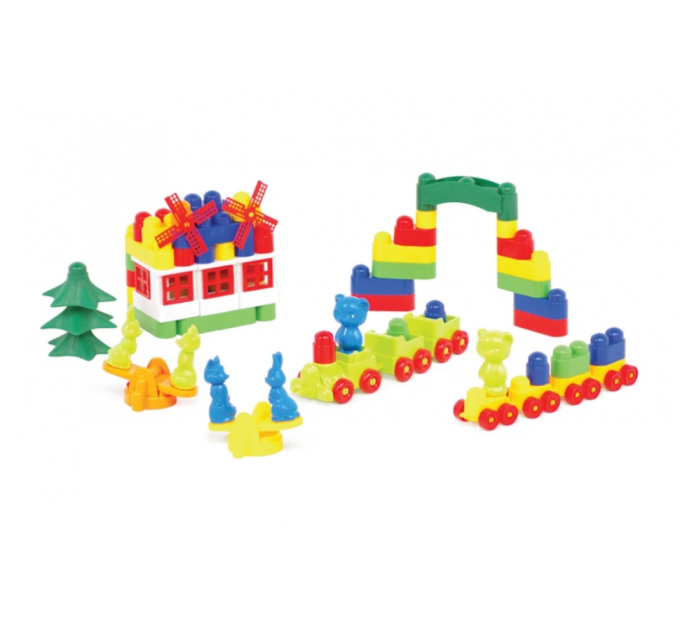 Дитячий конструктор з великими деталями "Майстер Блок" 1-028, 113 дет.