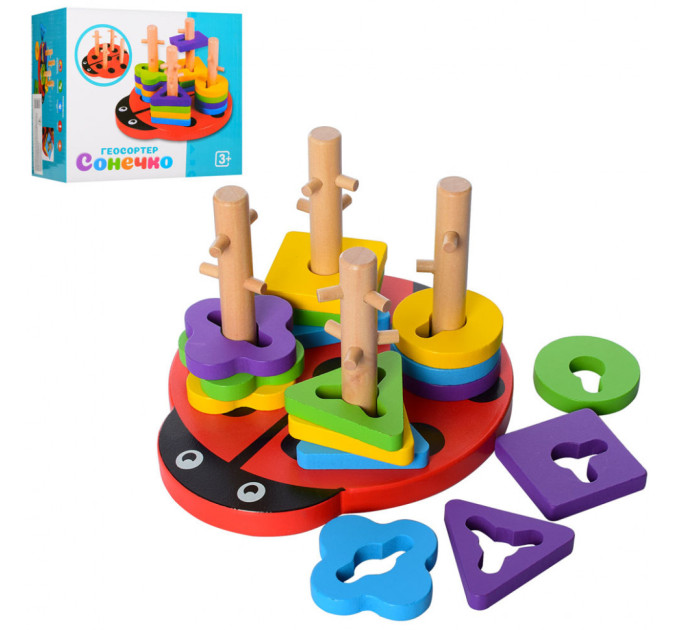 Детская развивающая игрушка Геометрика MD 1027 деревянная