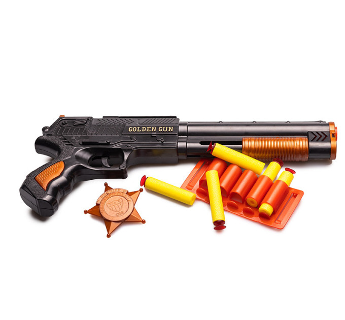 Игрушечный дробовик "Marshal"  Golden Gun 915GG с мягкими пулями