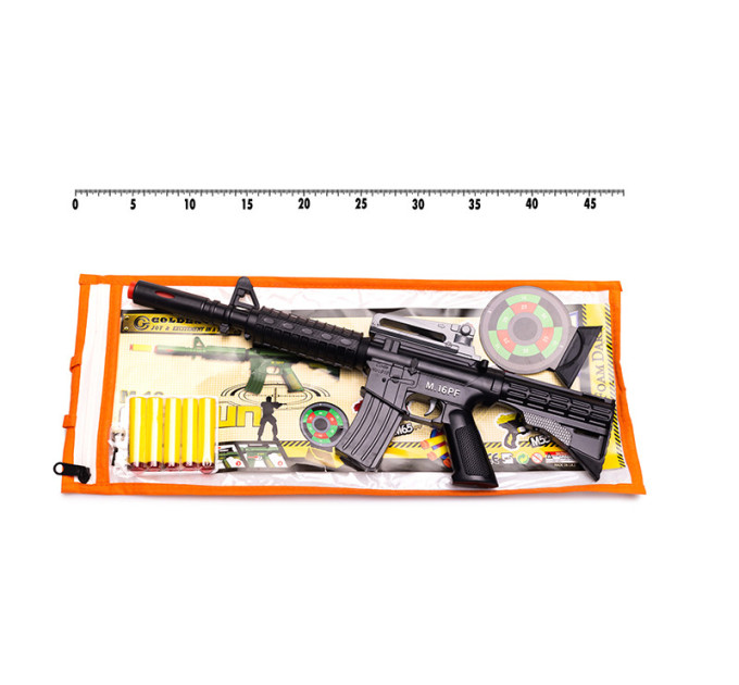 Игрушечный автомат с мягкими пулями M16 PF Golden Gun 910GG