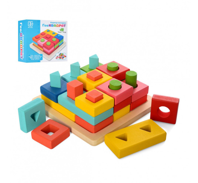 Деревянная игрушка Геометрика  MD 2345 сортер-вкладыш