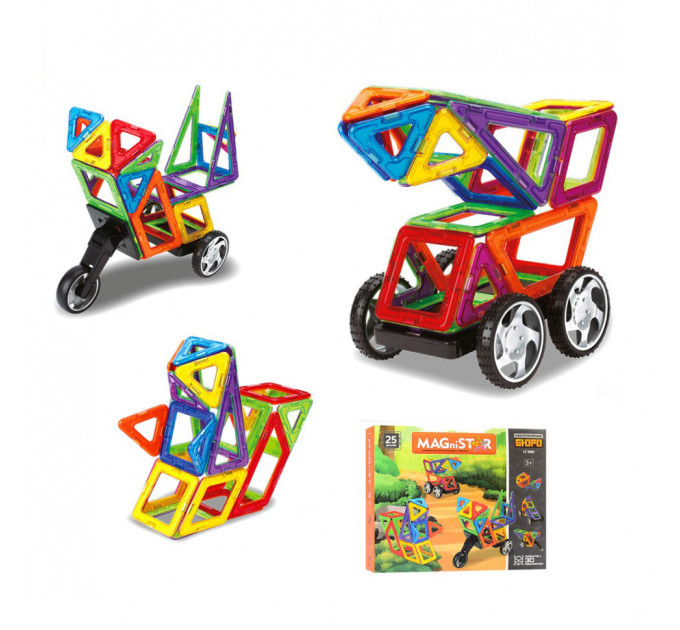 Магнитный конструктор Транспорт LT3005 25 деталей