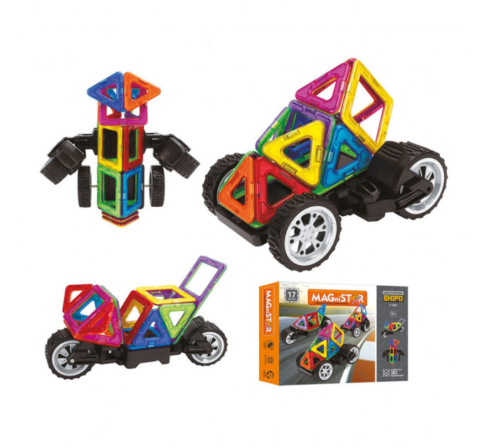 Магнитный конструктор Транспорт LT3007 17 деталей