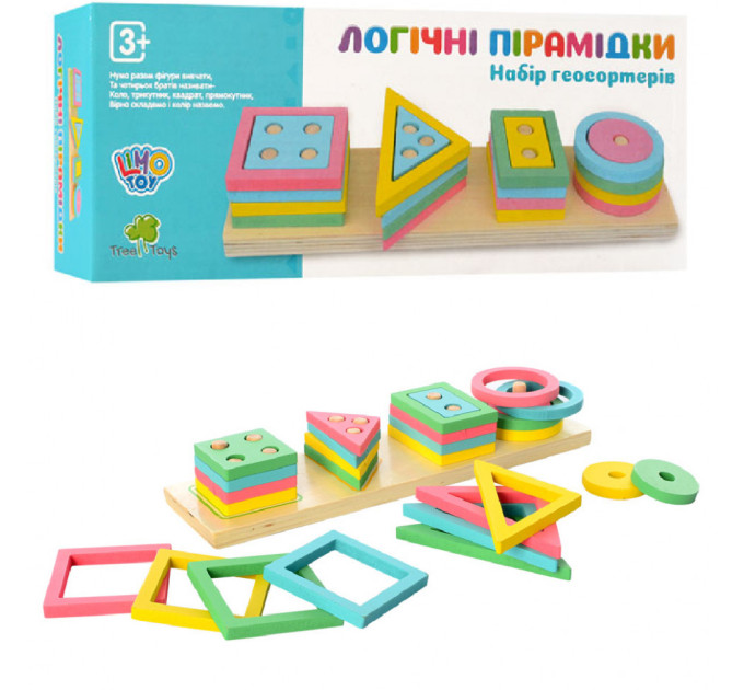 Розвиваюча іграшка Геометрика MD 2066 дерев'яна