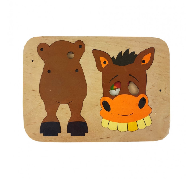 Детский конструктор "Лошадка" 172216 деревянный