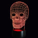 3D Светильник Череп 13-13