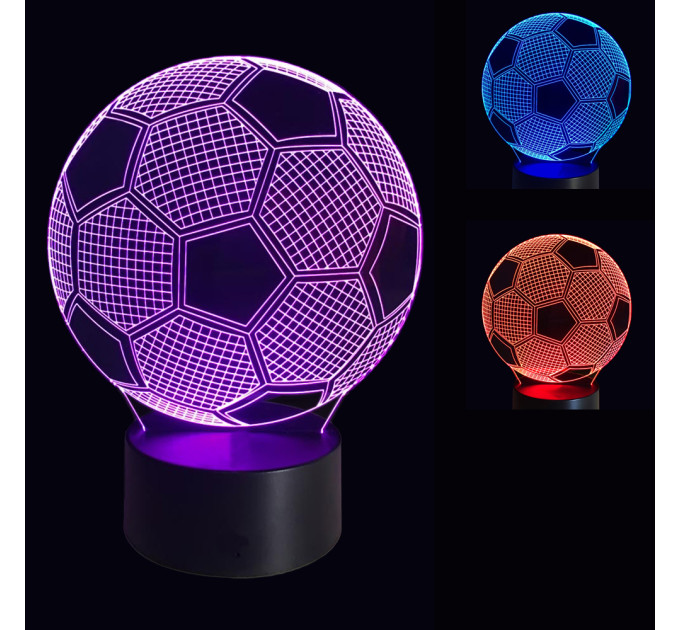 3D Светильник Футбол 15952-3-10