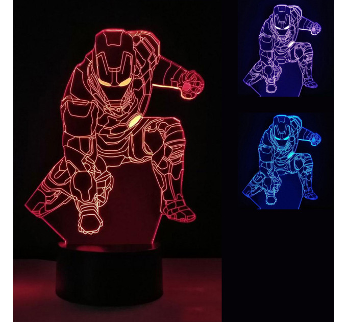 3D Светильник Железный человек 13-4