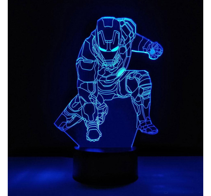 3D Светильник Железный человек 13-4