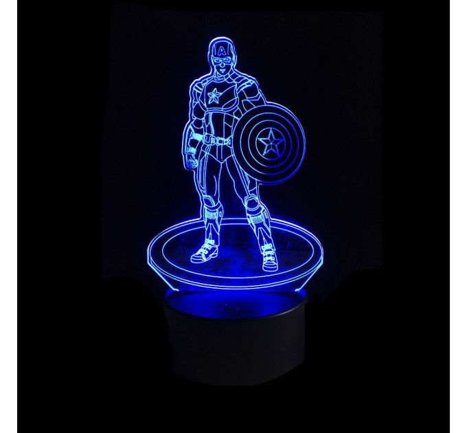 3D Світильник Капітан Америка 14-1