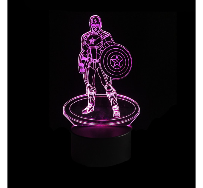 3D Світильник Капітан Америка 14-1
