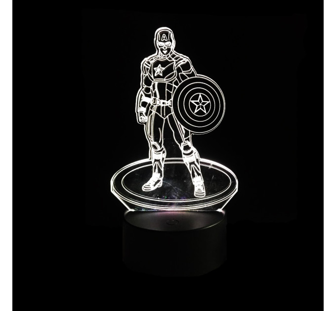 3D Світильник Капітан Америка 14-1